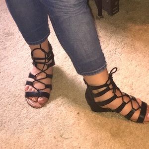 Grecian Sandals, Black, American Eagle size 8